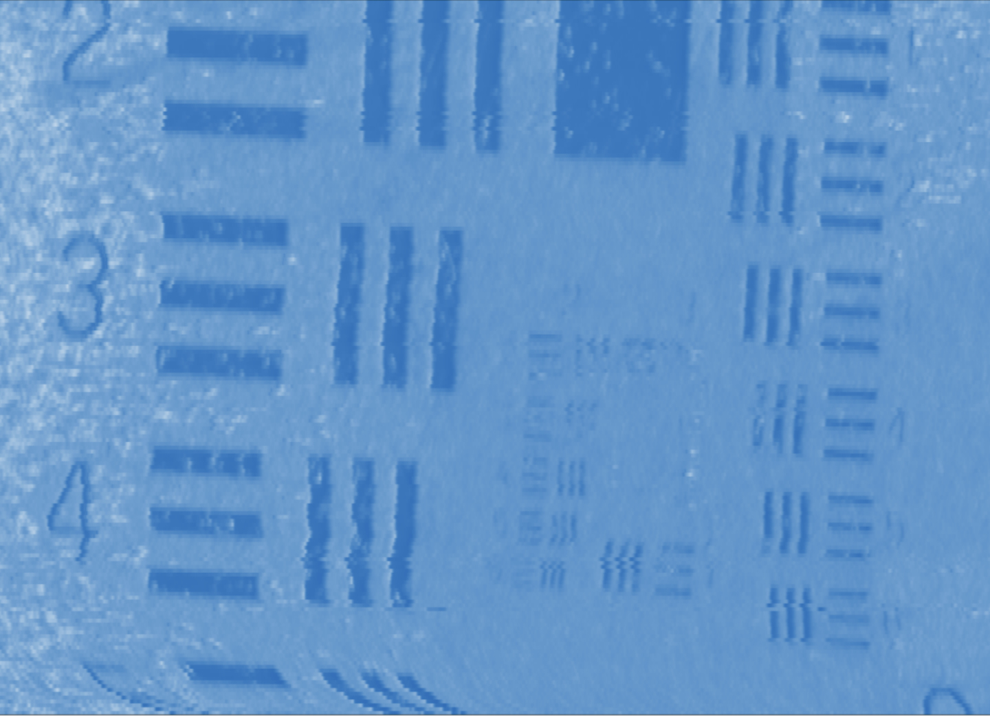 A scan result of the USAF optical target.